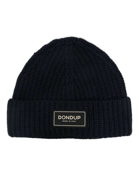 Beanie mit Logo-Patch schwarz