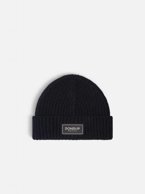 Beanie mit Logo-Patch blau