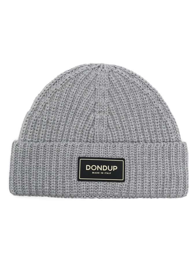 Beanie mit Logo-Patch grau_04