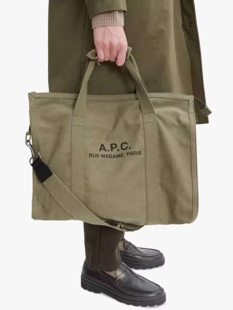 Weekender-Tasche mit Logo-Print khaki