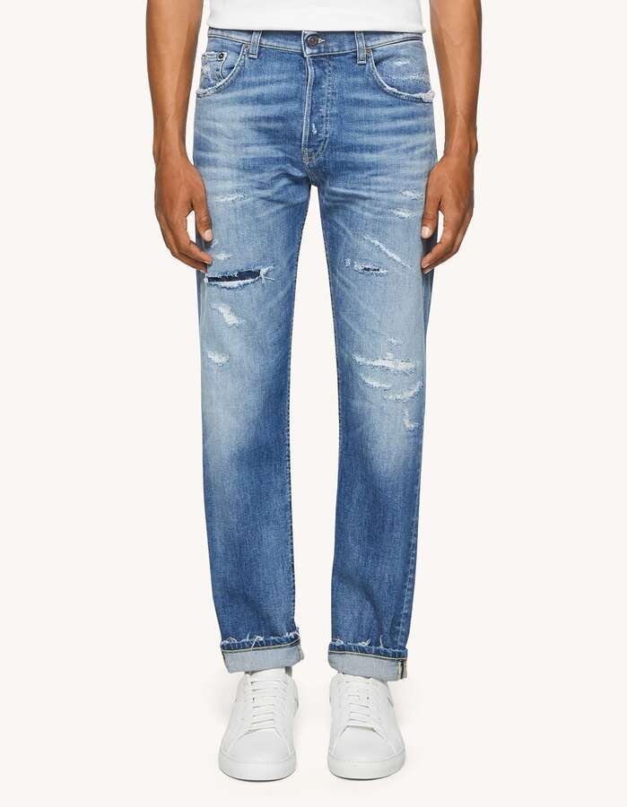 Jeans Icon destroyed blau